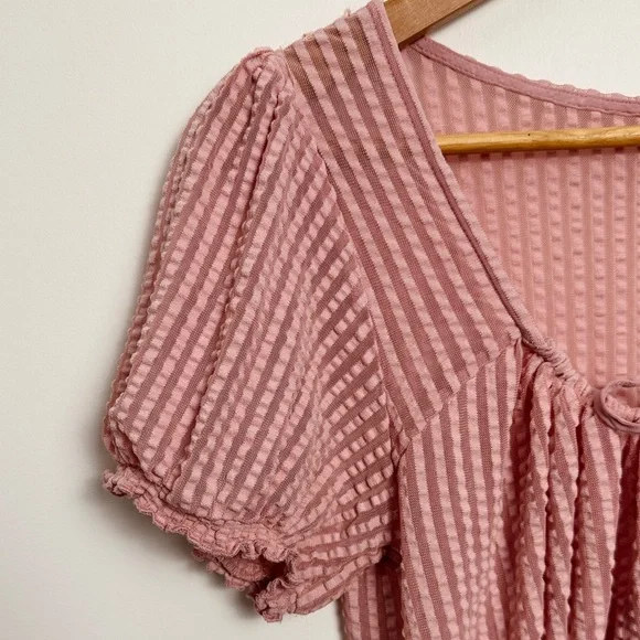 Urban Outfitters Peasant style cropped top - dusty pink - polyester  - L - Picture 8 of 10